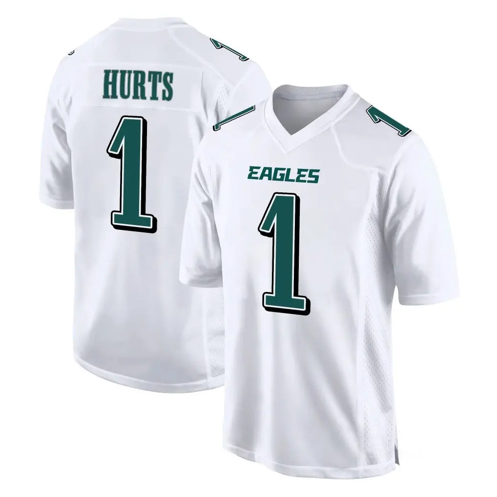 Seanshop P.Eagles #1 Jalen Hurts Player White Tundra Fashion Home Game Stitched Jerseys