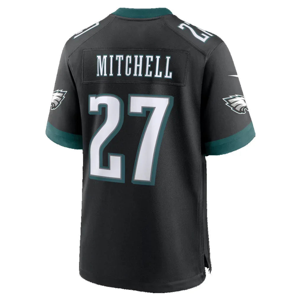 P.Eagles #27 Quinyon Mitchell Black Alternate Game Jersey