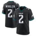 Seanshop P.Eagles #2 Riq Woolen Player Black Game Home Stitched Jerseys