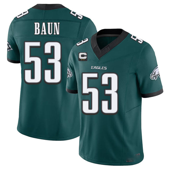Seanshop P.Eagles #53 Zack Baun Green 2026 F.U.S.E. 2-Star C Patch Vapor Untouchable Limited Football Stitched Jersey