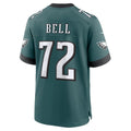 Seanshop P.Eagles #72 Markel Bell Midnight Green Team Game Jersey