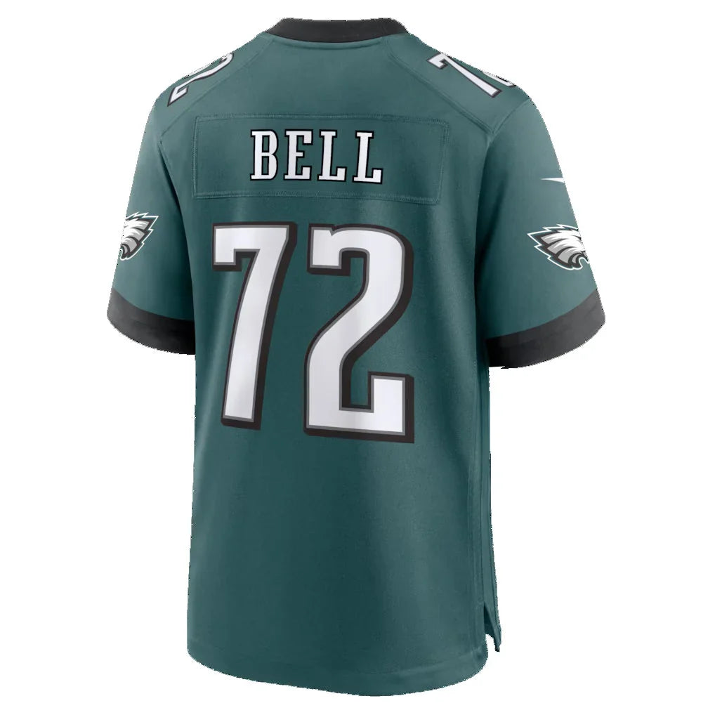 Seanshop P.Eagles #72 Markel Bell Midnight Green Team Game Jersey
