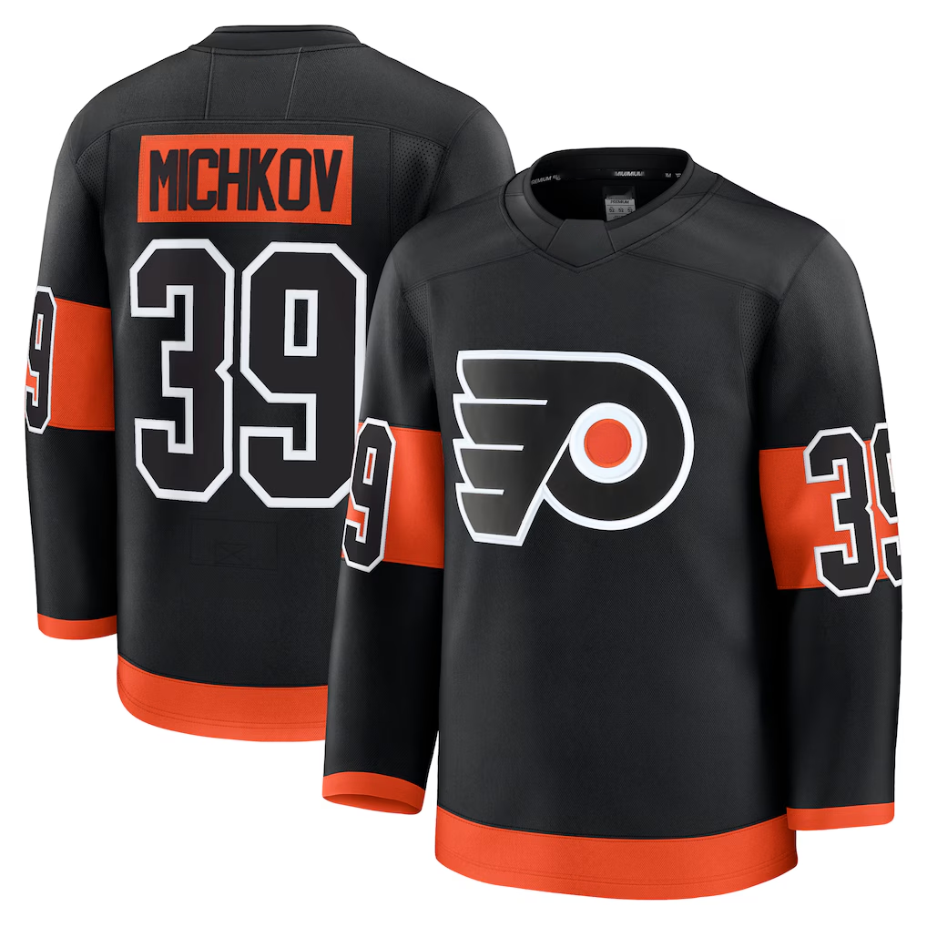 Seanshop P.Flyers #39 Matvei Michkov Black Alternate Premium Jerseys
