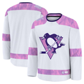 Seanshop P.Penguins White 2024 Hockey Fights Cancer Practice Jerseys