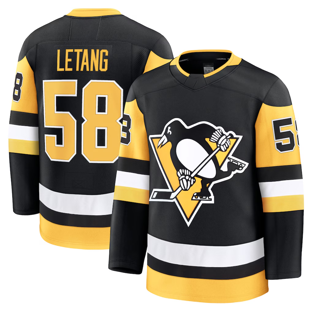 Seanshop P.Penguins #58 Kris Letang Black Home Premium Jerseys