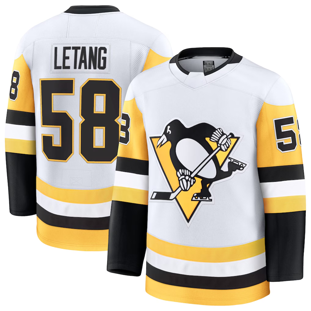 Seanshop P.Penguins #58 Kris Letang White Premium Jerseys