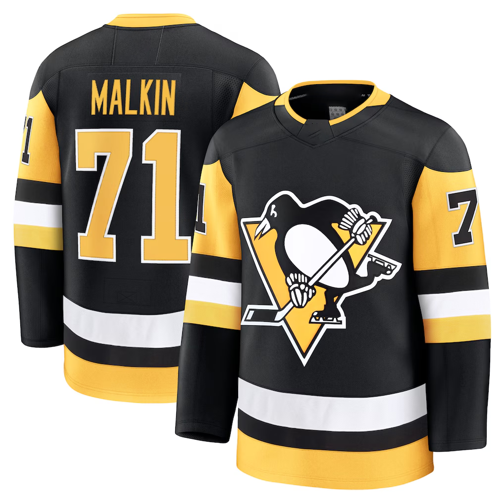 Seanshop P.Penguins #71 Evgeni Malkin Black Home Premium Jerseys