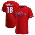 Seanshop P.Phillies #16 Brandon Marsh Player Red Home Limited Elite Stitched Jerseys