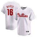 Seanshop P.Phillies #16 Brandon Marsh Player White Home Limited Stitched Jerseys