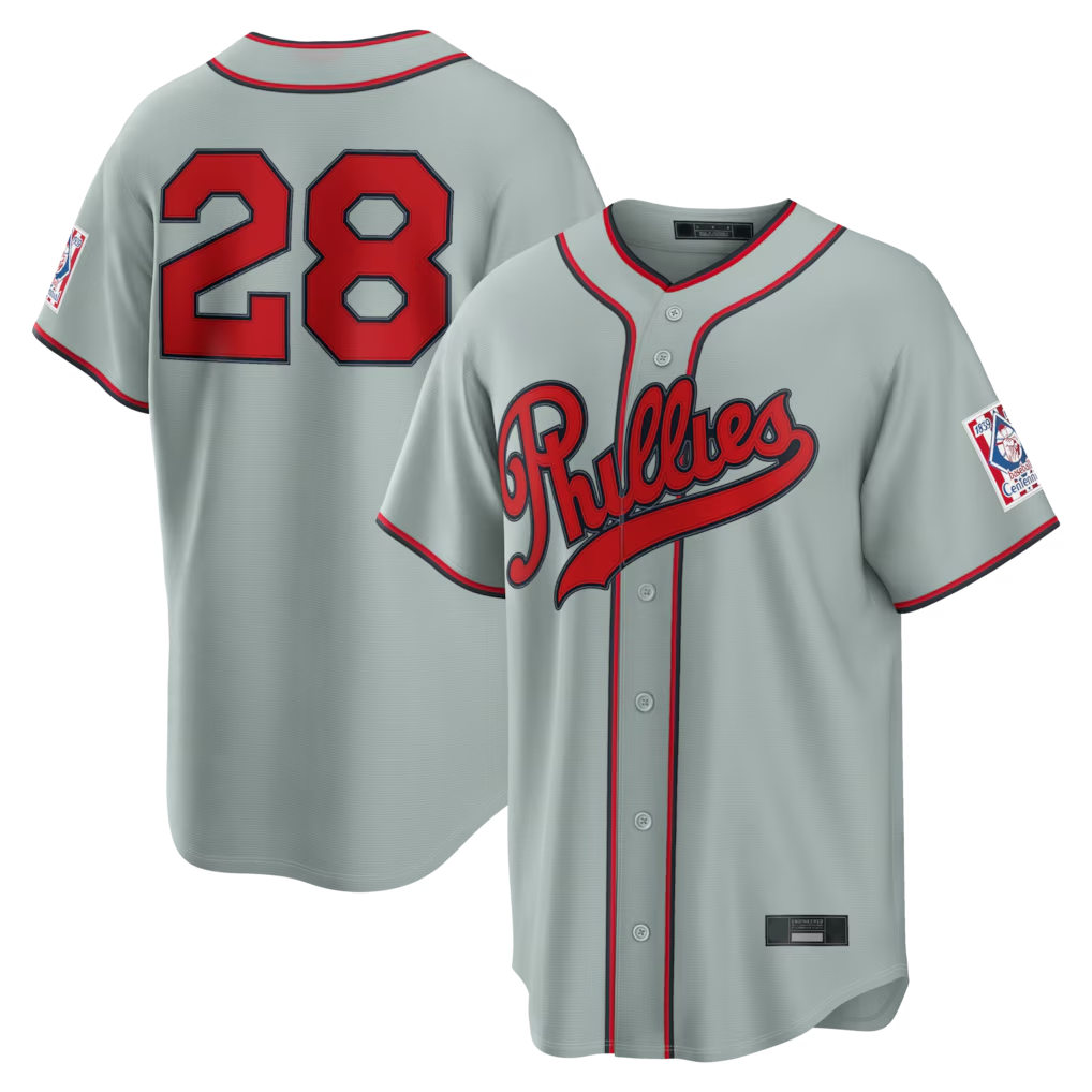 P.Phillies #28 Alec Bohm Gray seanshop 2026 Field of Dreams Stadium Stitched Jerseys