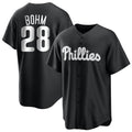 Seanshop P.Phillies #28 Alec Bohm Player Black Home Game Stitched Jerseys