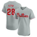 Seanshop P.Phillies #28 Alec Bohm Player Gray Home Limited Elite Stitched Jerseys