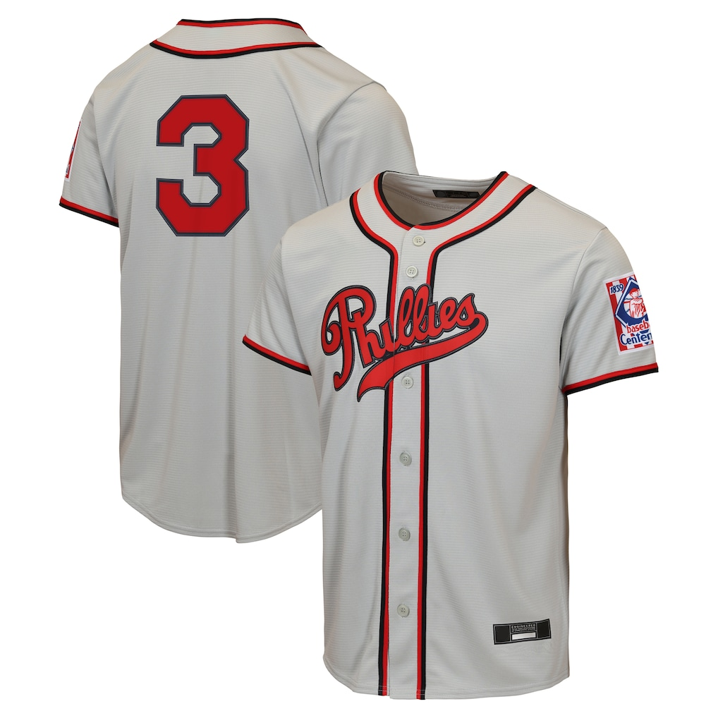 P.Phillies #3 Bryce Harper Gray seanshop 2026 Field of Dreams Replica Stitched Jerseys