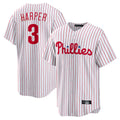 Seanshop P.Phillies #3 Bryce Harper Player White Home Game Stitched Jerseys
