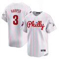 Seanshop P.Phillies #3 Bryce Harper Player White Pinstripe Phillies & Eagles Vapor Premier Limited Stitched Jerseys