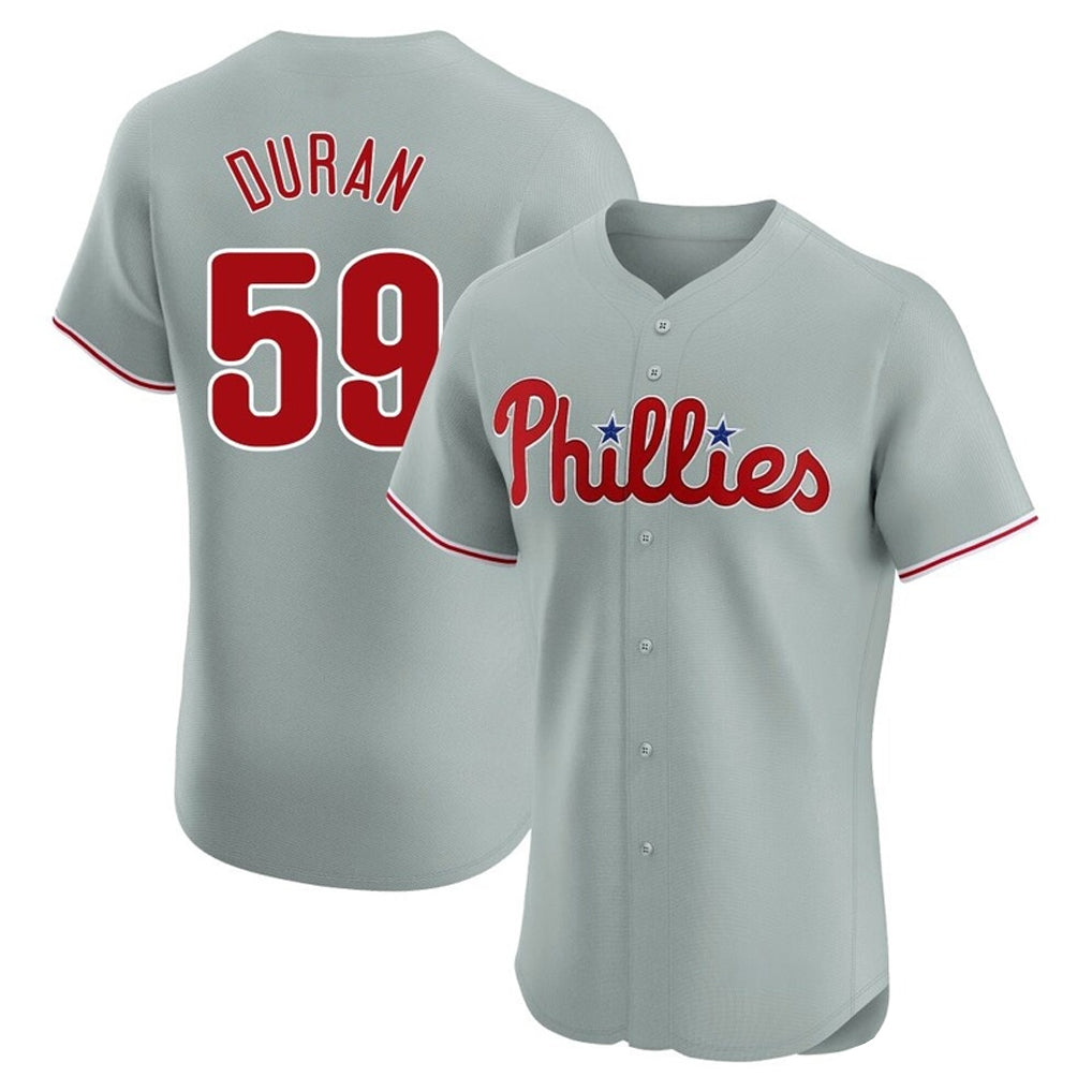 Seanshop P.Phillies #59 Jhoan Duran Player Gray Home Limited Elite Stitched Jerseys