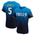 Seanshop P.Phillies #5 Bryson Stott Player Blue City Connect Home Limited Elite Stitched Jerseys