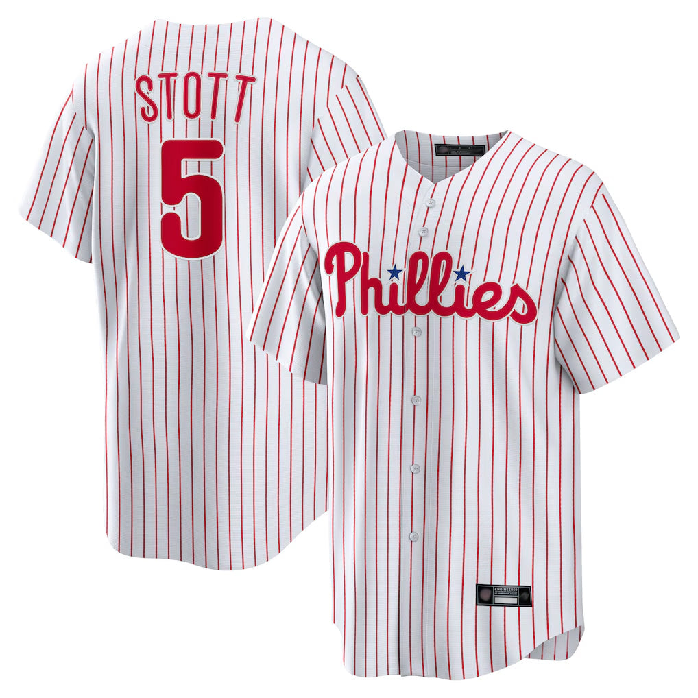 Seanshop P.Phillies #5 Bryson Stott Player White Home Game Stitched Jerseys