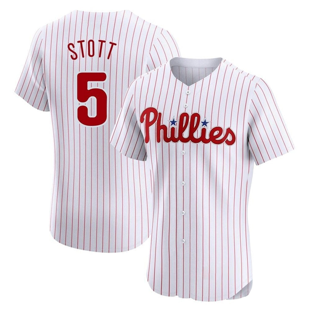 Seanshop P.Phillies #5 Bryson Stott Player White Home Limited Elite Stitched Jerseys