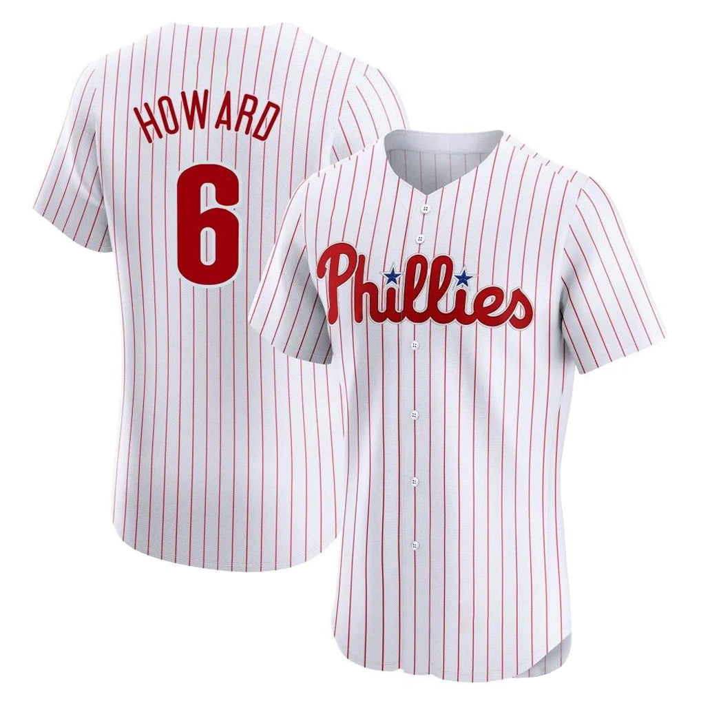 Seanshop P.Phillies #6 Ryan Howard Player White Home Limited Elite Stitched Jerseys