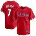 Seanshop P.Phillies #7 Trea Turner Player Red Home Limited Stitched Jerseys
