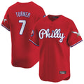 Seanshop P.Phillies #7 Trea Turner Player Red Phillies & Eagles Vapor Premier Limited Stitched Jerseys