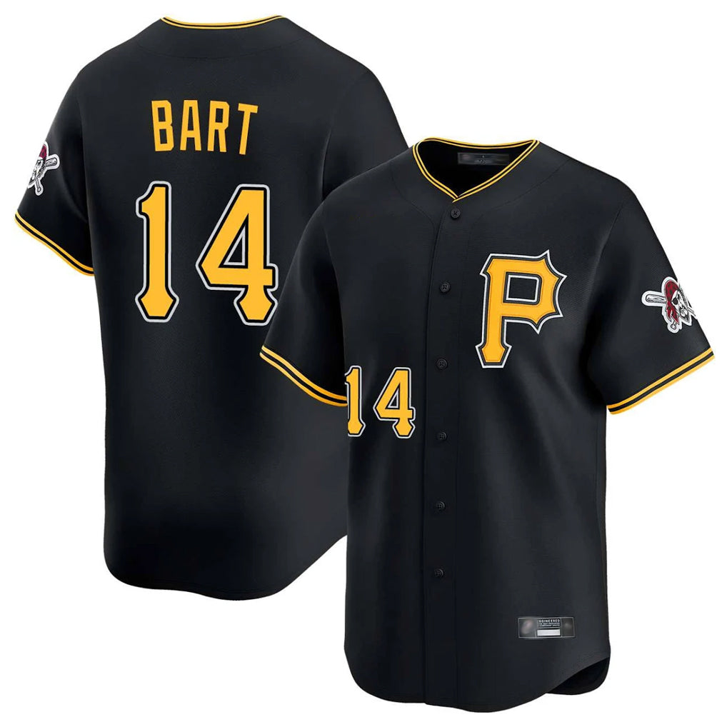 Seanshop P.Pirates #14 Joey Bart Player Black Alternate Limited Game Stitched Jerseys