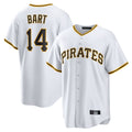 Seanshop P.Pirates #14 Joey Bart Player White Home Game Stitched Jerseys