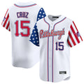 Seanshop P.Pirates #15 Oneil Cruz Player White 2025 Independence Day Vapor Premier Limited Stitched Jerseys