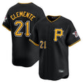 Seanshop P.Pirates #21 Roberto Clemente Player Black Alternate Limited Game Stitched Jerseys