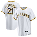 Seanshop P.Pirates #21 Roberto Clemente Player White Home Game Stitched Jerseys