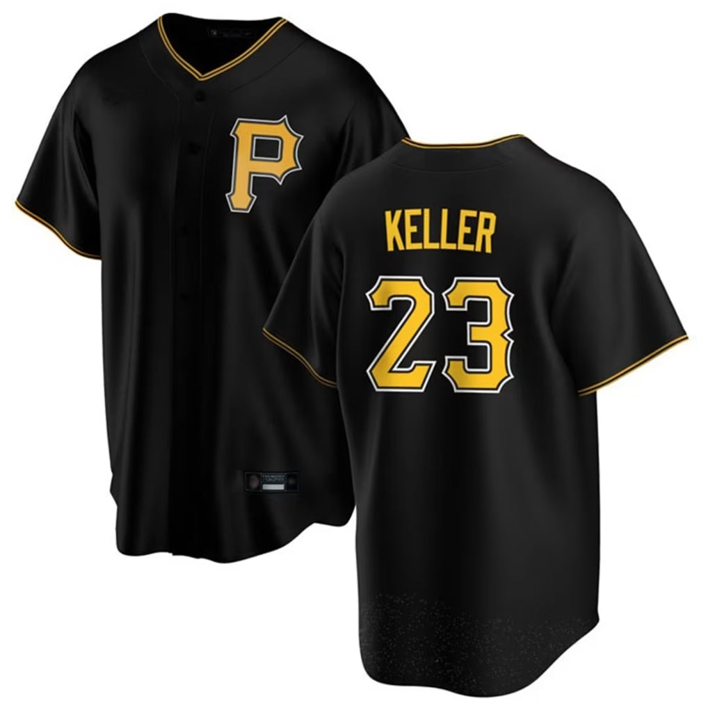 Seanshop P.Pirates #23 Mitch Keller Player Black Home Game Stitched Jerseys