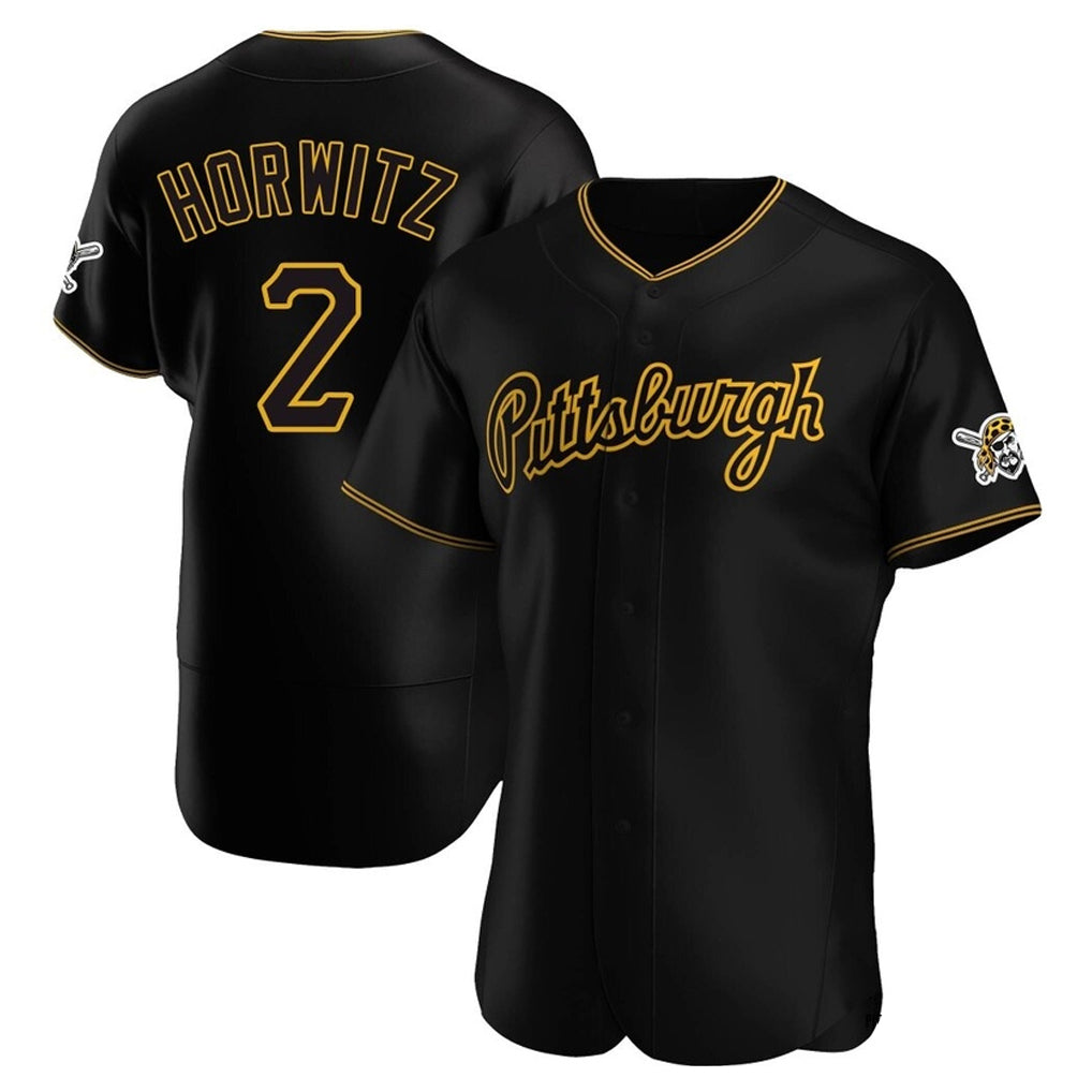 Seanshop P.Pirates #2 Spencer Horwitz Player Black Home Limited Elite Stitched Jerseys