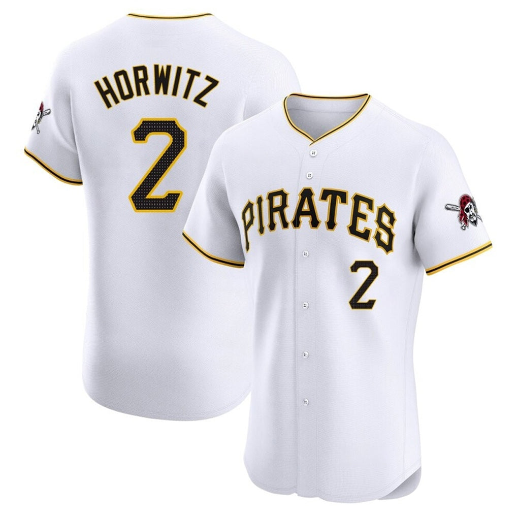 Seanshop P.Pirates #2 Spencer Horwitz Player White Home Limited Elite Stitched Jerseys