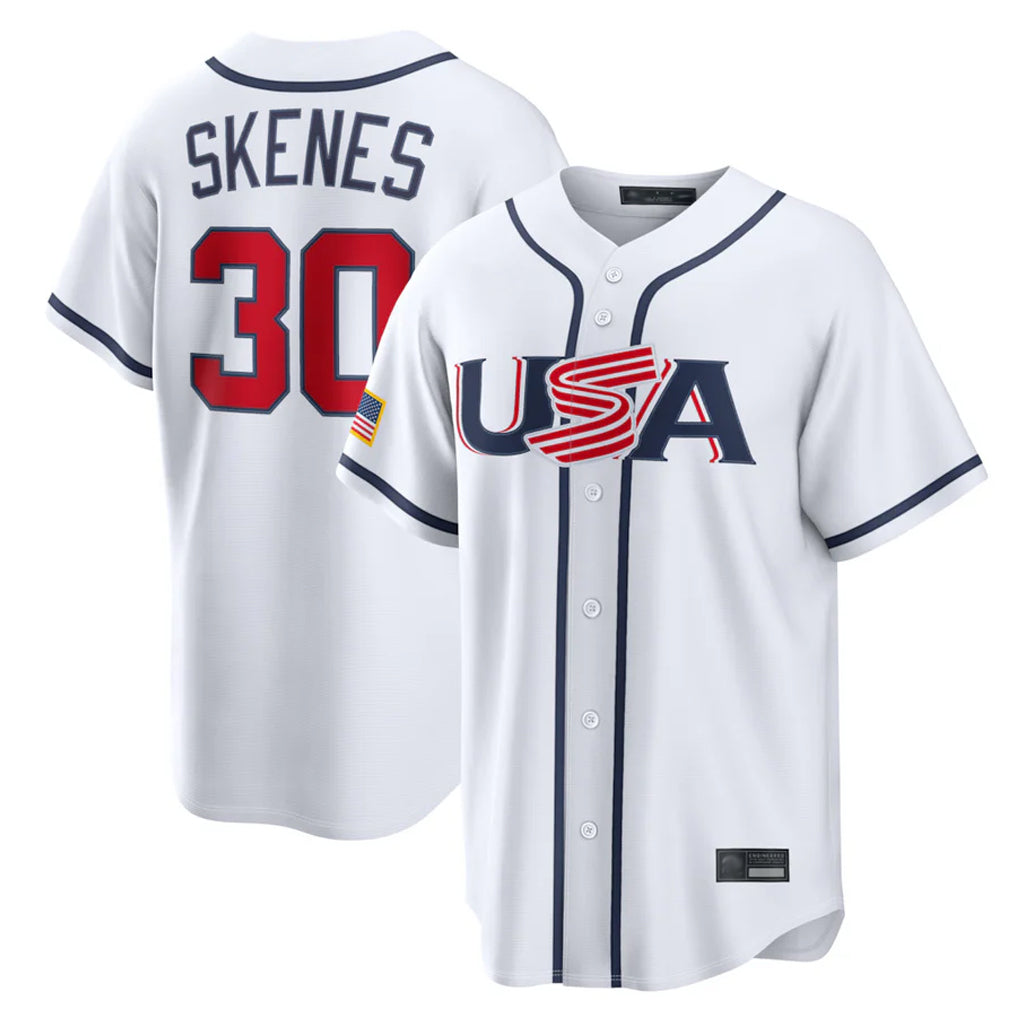 Seanshop P.Pirates #30 Paul Skenes Player White USA 2026 World Classic Home Limited Stitched Jerseys