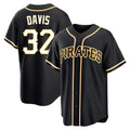 Seanshop P.Pirates #32 Henry Davis Player Black Fashion Out Home Game Stitched Jerseys