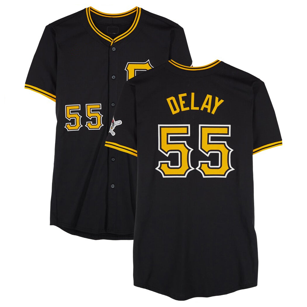Seanshop P.Pirates #55 Jason Delay Player Black Alternate Limited Game Stitched Jerseys