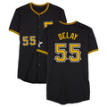 Seanshop P.Pirates #55 Jason Delay Player Black Alternate Limited Game Stitched Jerseys