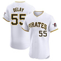 Seanshop P.Pirates #55 Jason Delay Player White Home Limited Elite Stitched Jerseys