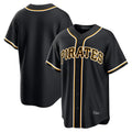 Seanshop P.Pirates Blank Player Black Fashion Out Home Game Stitched Jerseys