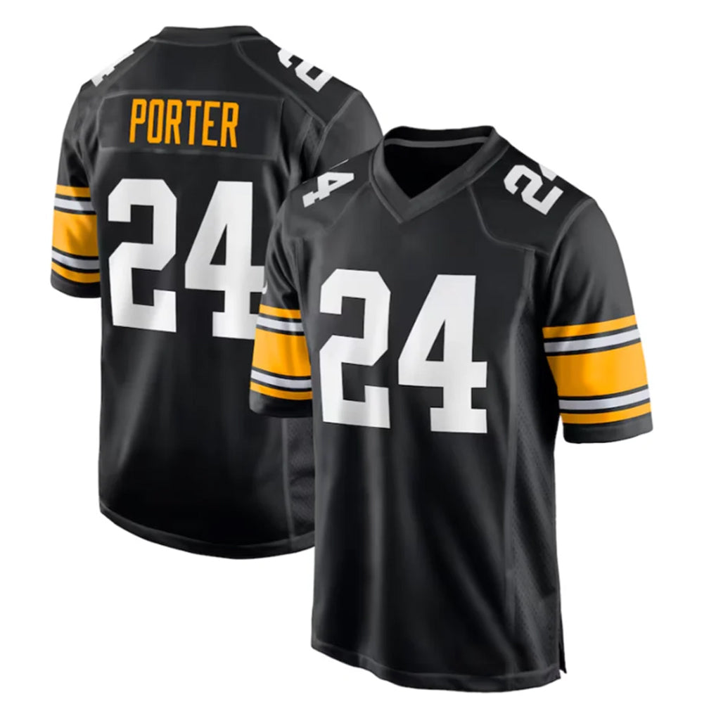 Seanshop P.Steelers #24 Joey Porter Jr. Player Black Home Game Stitched Jerseys