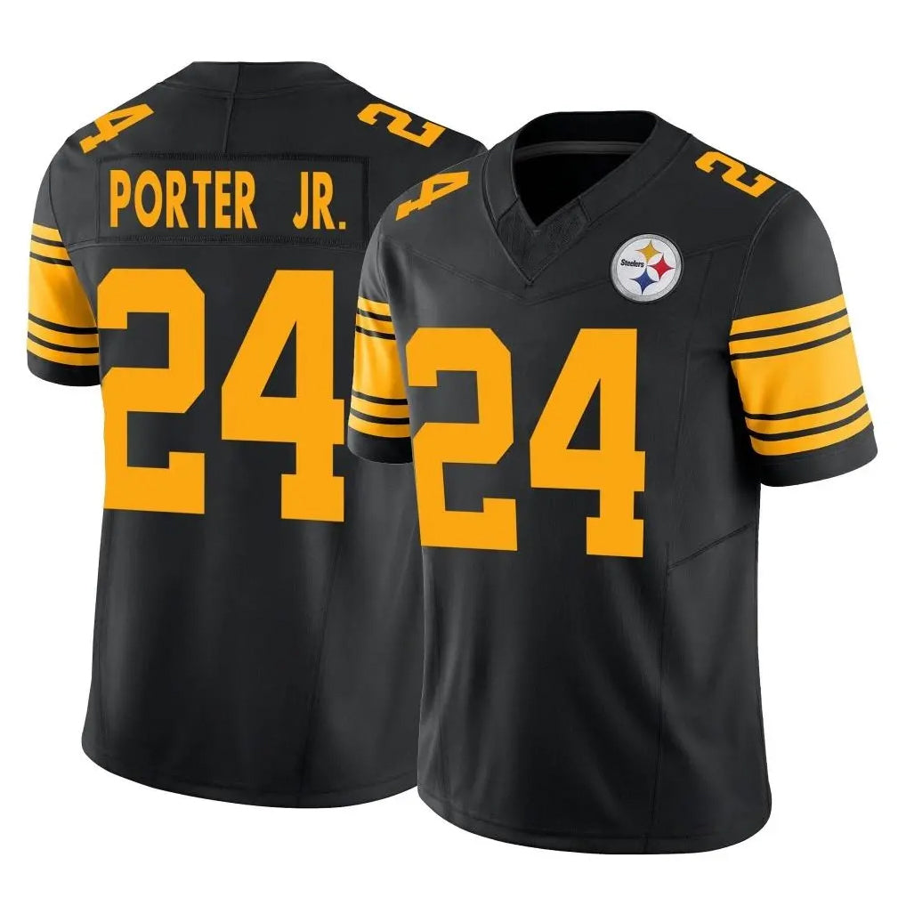 Seanshop P.Steelers #24 Joey Porter Jr. Player Black Limited 2nd Alternate Vapor F.U.S.E. Home Game Stitched Jerseys