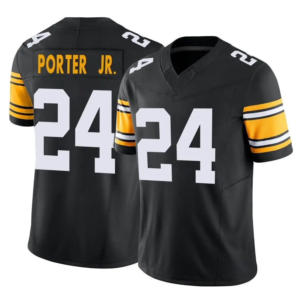 Seanshop P.Steelers #24 Joey Porter Jr. Player Black Limited Alternate Vapor F.U.S.E. Home Game Stitched Jerseys