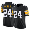 Seanshop P.Steelers #24 Joey Porter Jr. Player Black Limited Alternate Vapor F.U.S.E. Home Game Stitched Jerseys