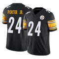 Seanshop P.Steelers #24 Joey Porter Jr. Player Black Limited Vapor F.U.S.E. Home Game Stitched Jerseys