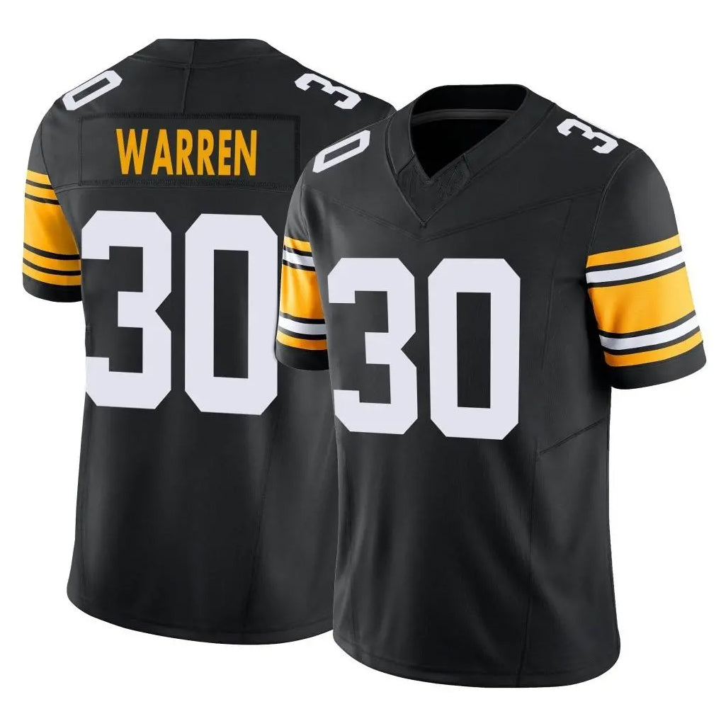 Seanshop P.Steelers #30 Jaylen Warren Player Black Limited Alternate Vapor F.U.S.E. Home Game Stitched Jerseys
