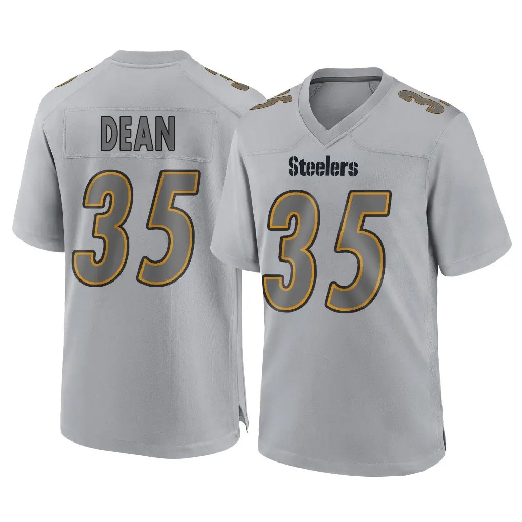 Seanshop P.Steelers #35 Jamel Dean Player Gray Atmosphere Fashion Home Game Stitched Jerseys