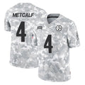 Seanshop P.Steelers #4 DK Metcalf Player Arctic Camo Limited Salute To Service Home Game Stitched Jerseys