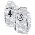 Seanshop P.Steelers #4 DK Metcalf Player Arctic Camo Limited Salute to Service Pullover Hoodies Game Stitched Jerseys