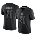 Seanshop P.Steelers #51 Nick Herbig Player Black Reflective Limited Home Game Stitched Jerseys